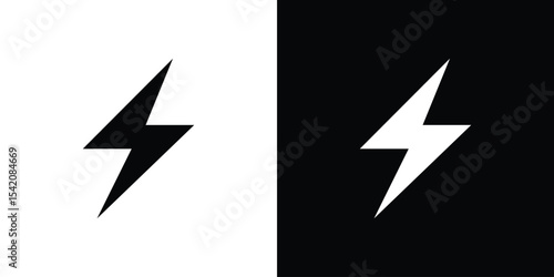 Electricity icon black silhouette for web, and mobile app