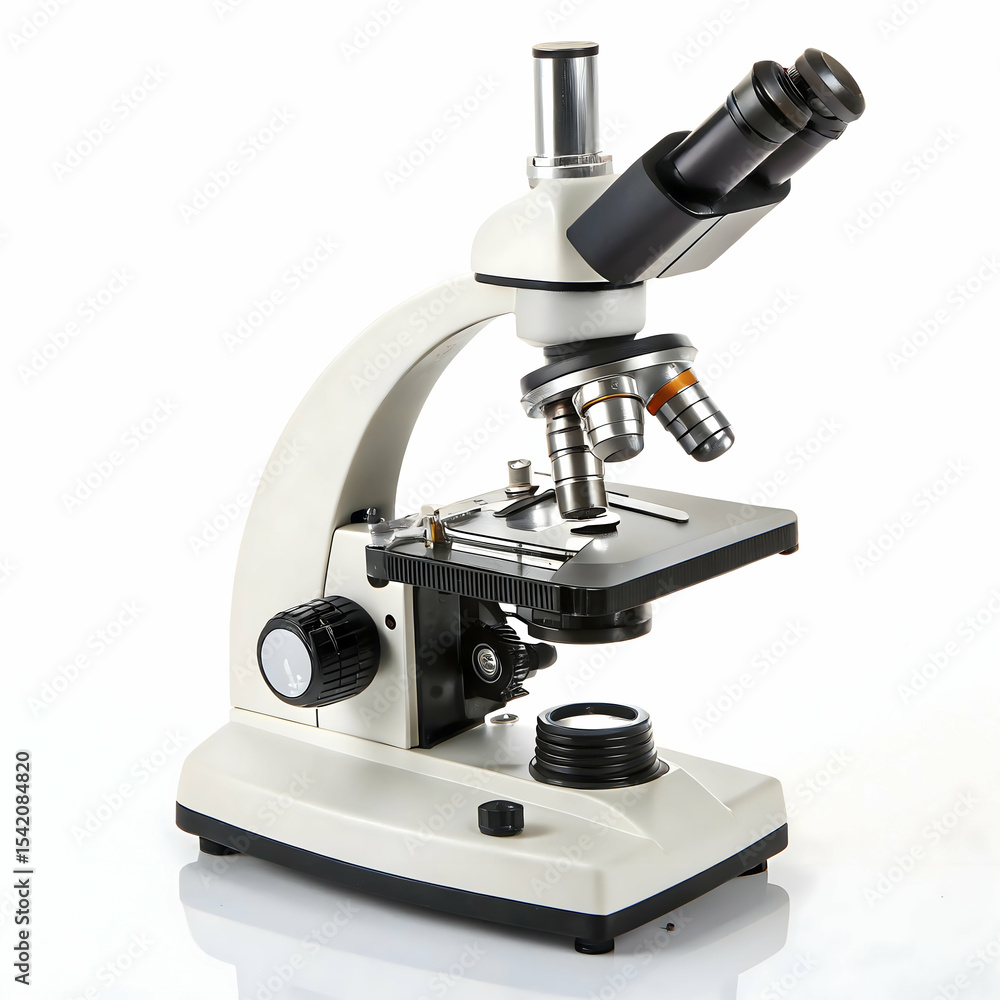 Microscope isolated on transparent background Microscope isolated on transparent background