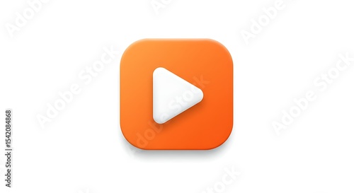 Free Download Play Button Icon on Orange Square - GFXLoad
