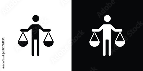 Ethics icon black silhouette for web, and mobile app