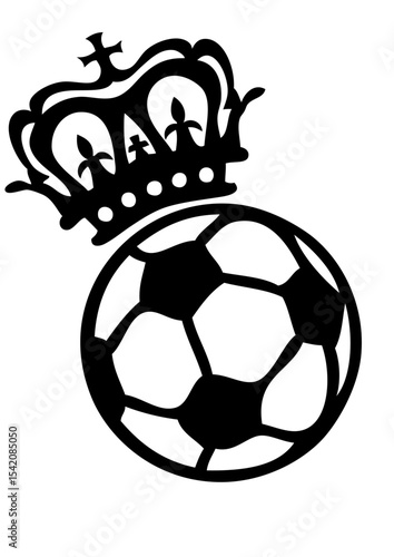 roi football couronne tampon logo