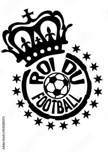 roi football couronne tampon logo