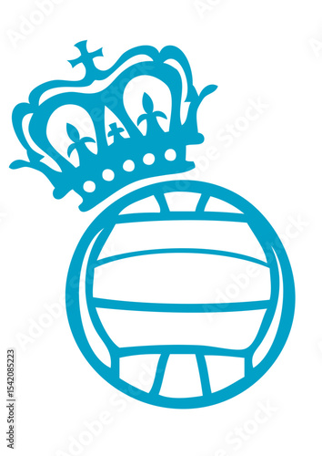 roi waterpolo couronne tampon logo club