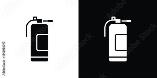 Fire extinguisher icon black silhouette for web, and mobile app