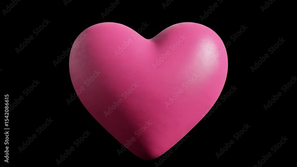 Heartfelt 3D Animation with Pink Hearts Symbolizing Love and Affection on Black Background Heartfelt 3D Animation with Pink Hearts Symbolizing Love and Affection on Black Background