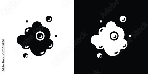 Foam icon black silhouette for web, and mobile app