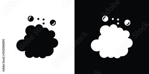 Foam icon black silhouette for web, and mobile app