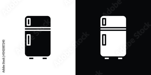 Fridge icon black silhouette for web, and mobile app