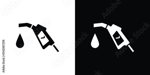 Fuel icon black silhouette for web, and mobile app