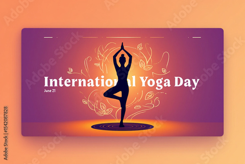 international yoga day. yoga body posture. Woman practicing yoga. vector illustration design