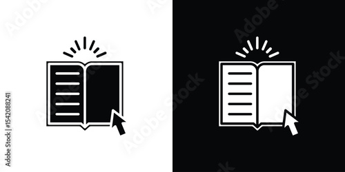 Guide icon black silhouette for web, and mobile app