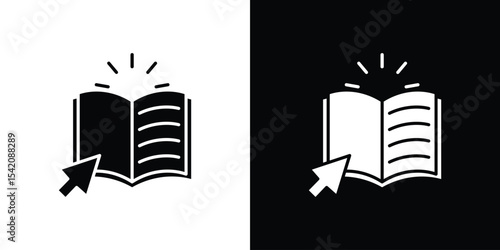 Guide icon black silhouette for web, and mobile app