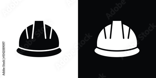 Hard hat icon black silhouette for web, and mobile app
