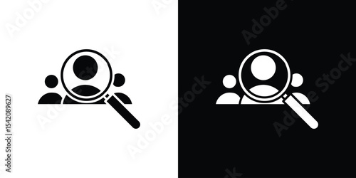 Hiring icon black silhouette for web, and mobile app