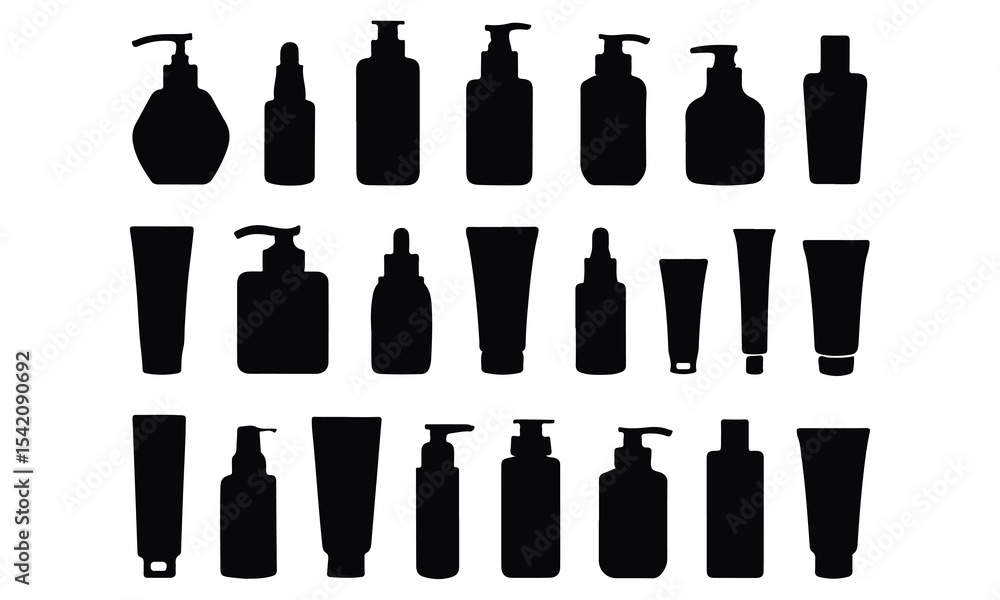 Fototapeta premium sampan bottles silhouette