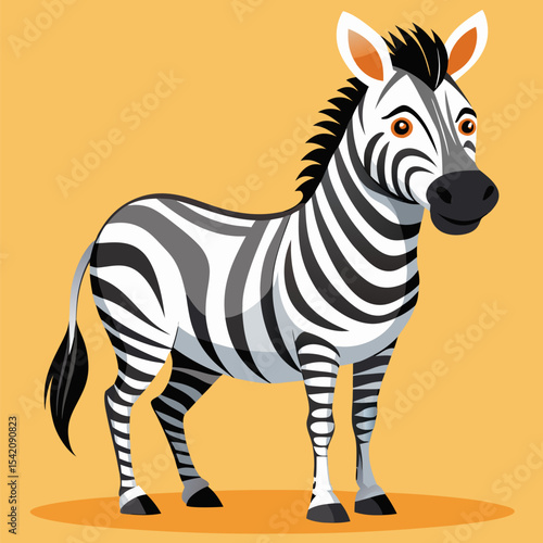 zebra cartoon vector illustration