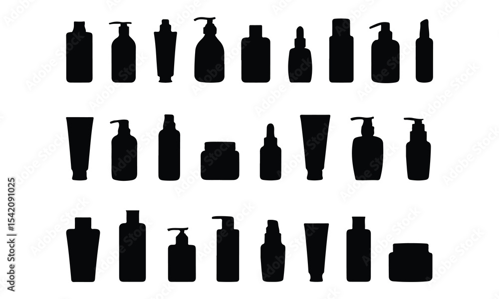 Fototapeta premium sampan bottles silhouette