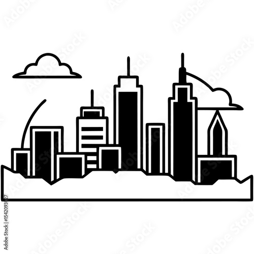 silhouette of city