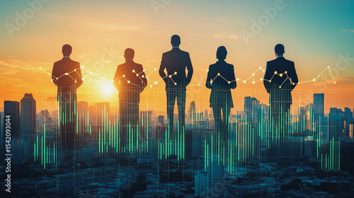 abstract professional business team people innovation connection of line from nail node to node on Smart Innovation city with connection cyber security network reciprocity , networking concept