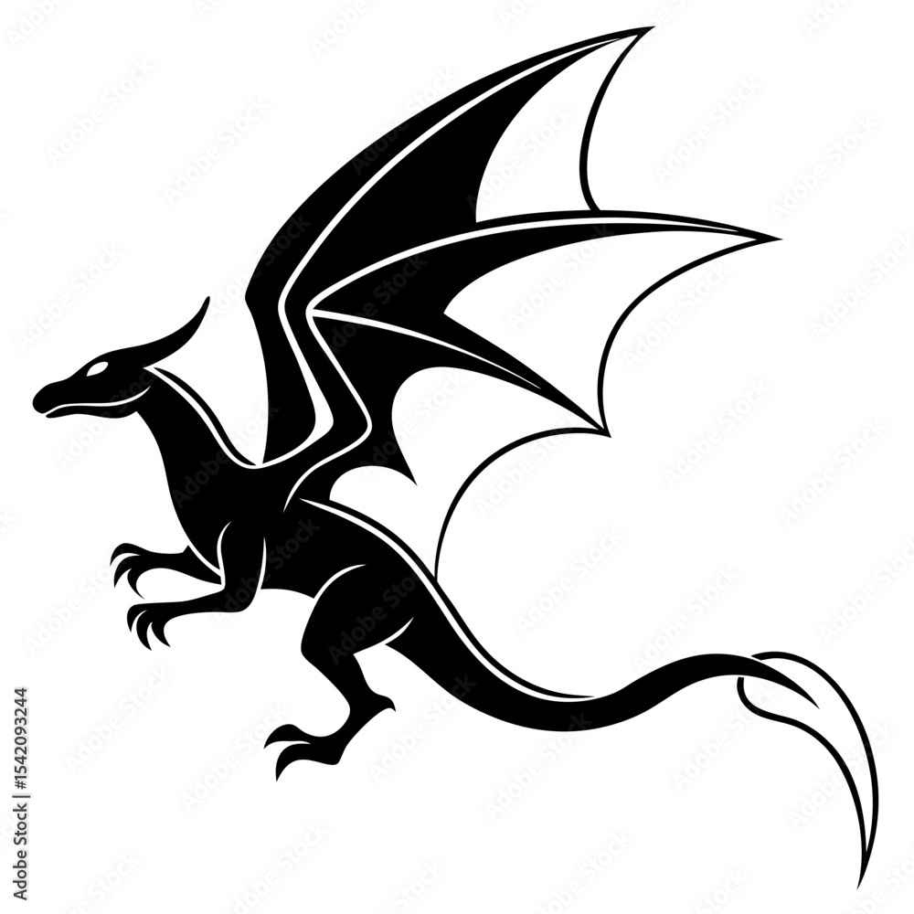 Fototapeta premium black dragon tattoo