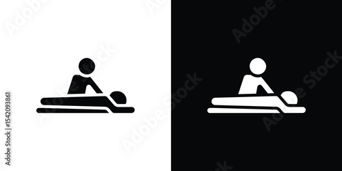 Massage icon black silhouette for web, and mobile app