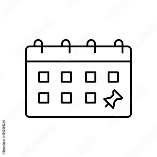 Project Deadline Timer Line Icon