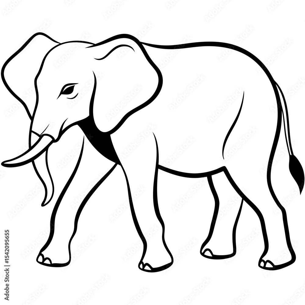 Fototapeta premium elephant vector illustration