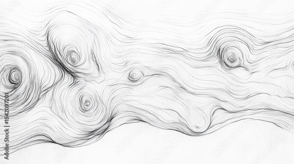 Fototapeta premium 3d rendering Stunning Swirling Lines: Abstract Black and White Texture AI Generative