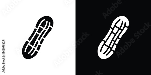 Peanut icon black silhouette for web, and mobile app