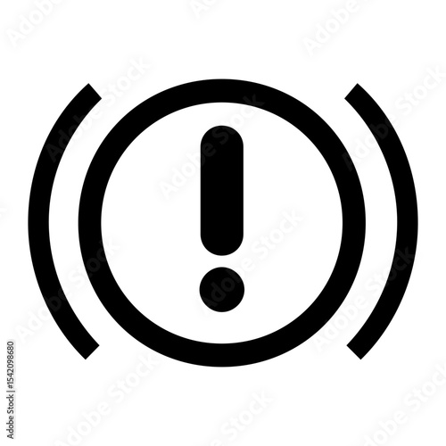BRAKE WARNING LIGHT VECTOR BLACK