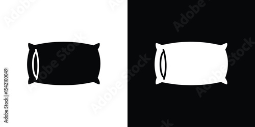 Pillow icon black silhouette for web, and mobile app