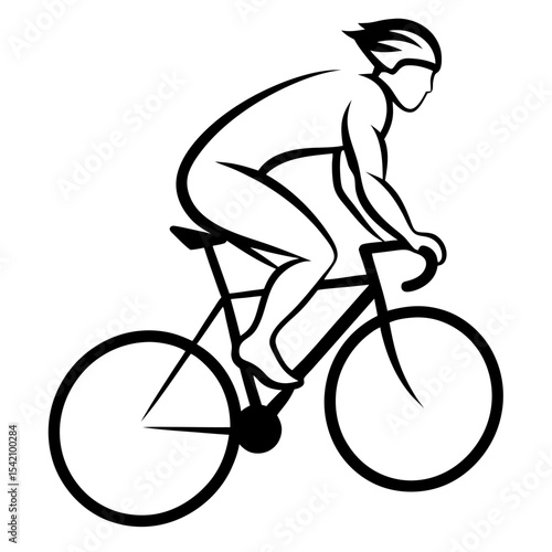 silhouette of a man riding a bicycle