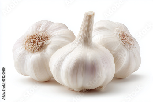 garlic isolated on white
