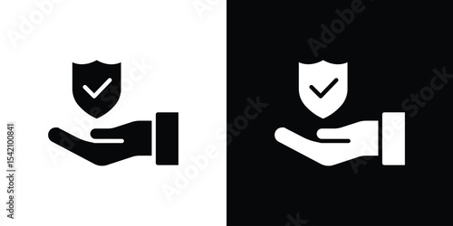 Policyholder icon black silhouette for web, and mobile app