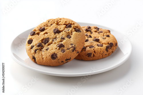chocolate chip cookies on a plate