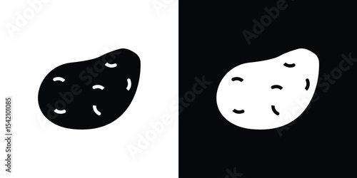 Potato icon black silhouette for web, and mobile app