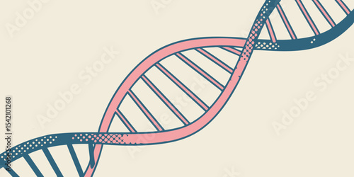biotechnology dna helix with red blue nucleotide visualization
