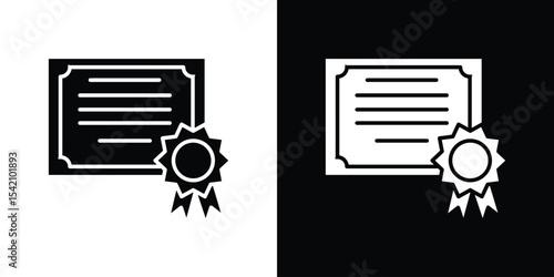 Qualification icon black silhouette for web, and mobile app