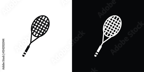 Racquet icon black silhouette for web, and mobile app