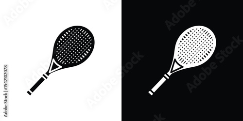 Racquet icon black silhouette for web, and mobile app