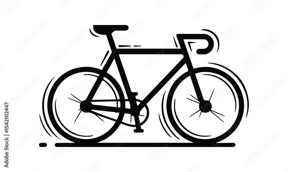 Fototapeta premium Bicycle Silhouette Vector