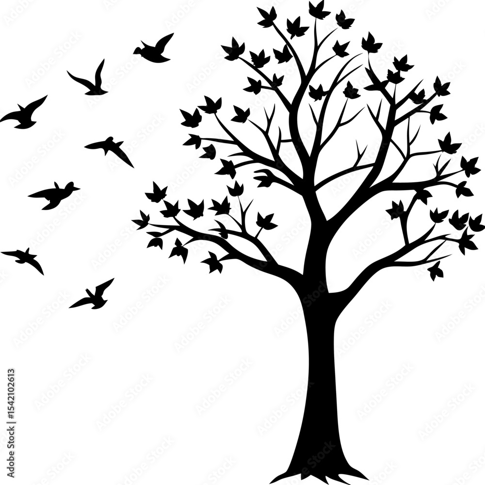 Obraz premium tree with birds