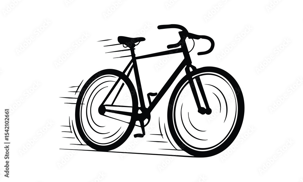 Fototapeta premium Bicycle Silhouette Vector