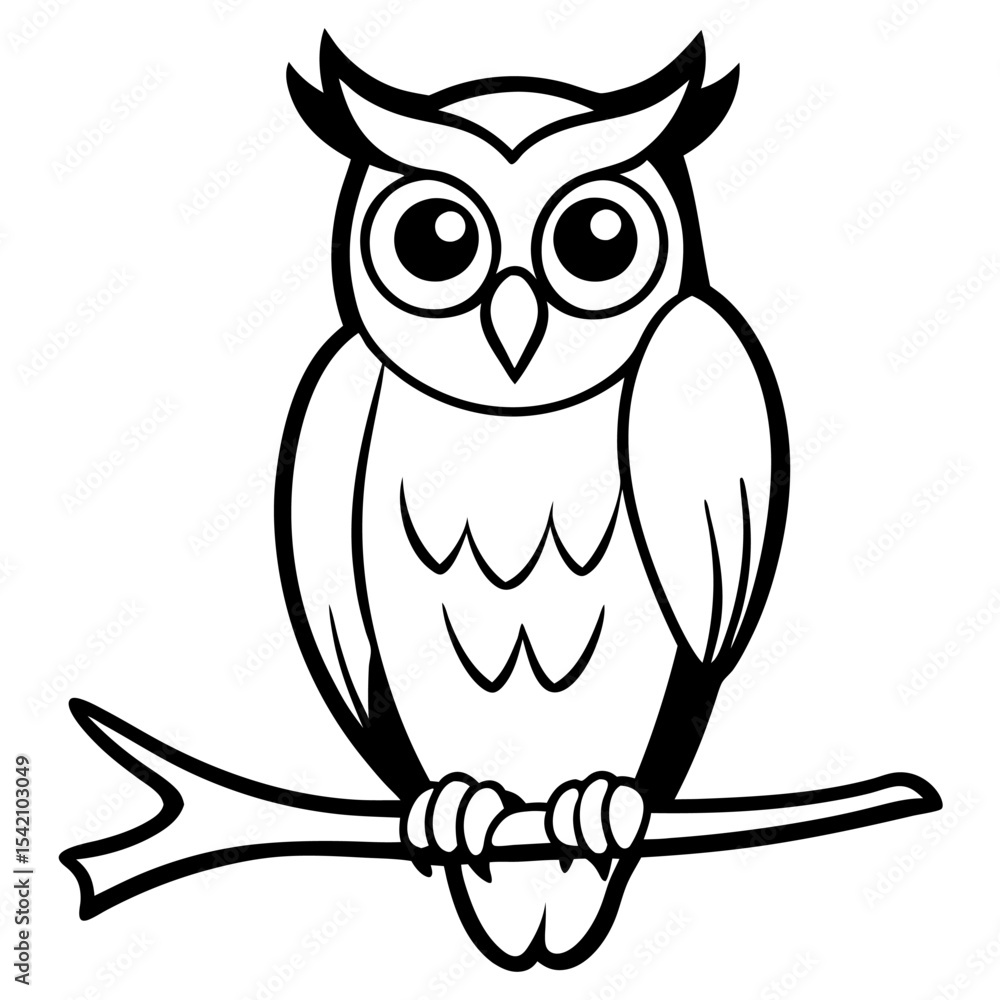 Fototapeta premium owl on branch