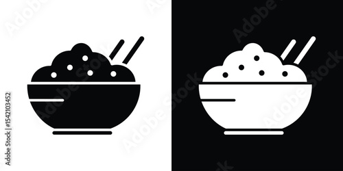 Rise Bowl icon black silhouette for web, and mobile app