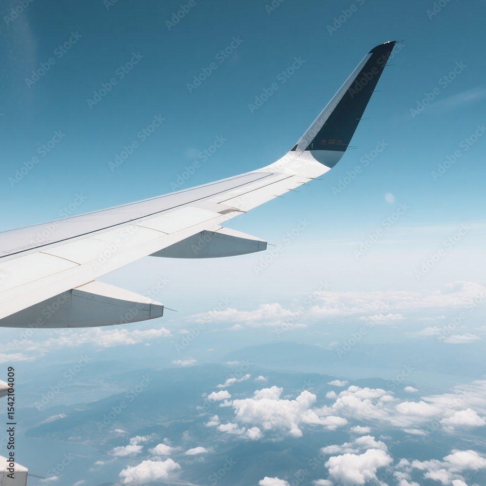 Obraz premium view from airplane window