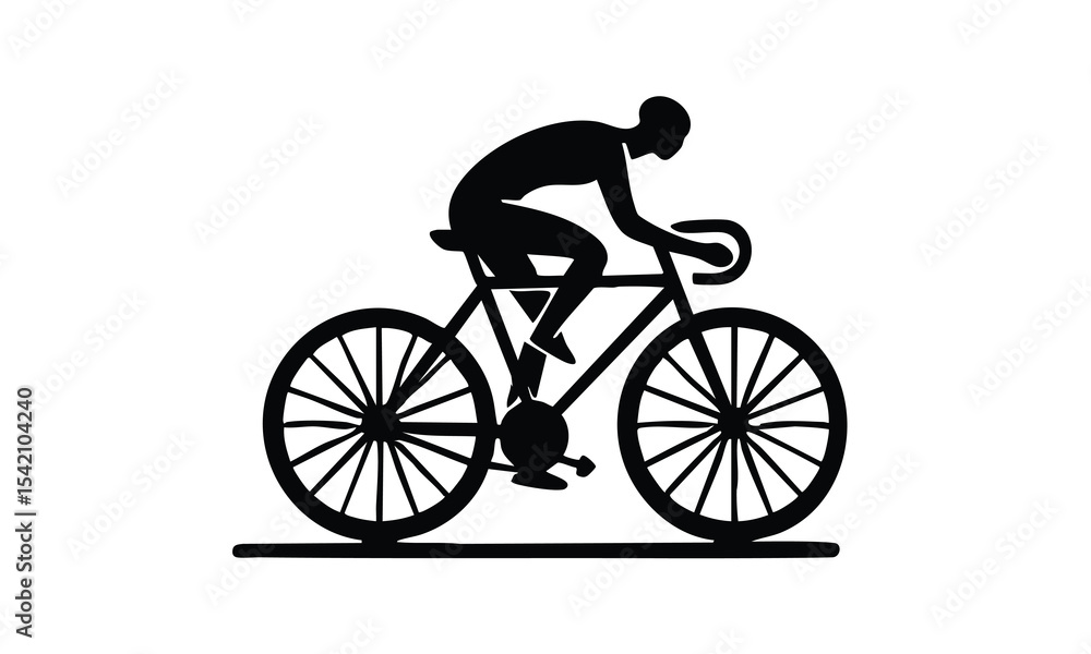 Obraz premium Bicycle Silhouette Vector