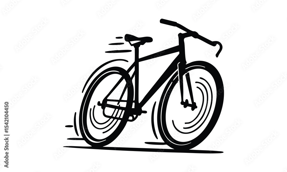 Fototapeta premium Bicycle Silhouette Vector