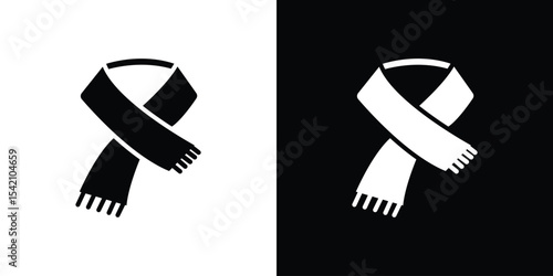 Scarf icon black silhouette for web, and mobile app