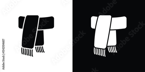 Scarf icon black silhouette for web, and mobile app